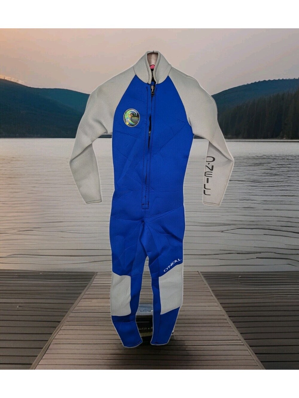 O’Neill Front Zip 3mm Wetsuit Mens Small Full Body Surfing Diving Scuba Blue 1/2